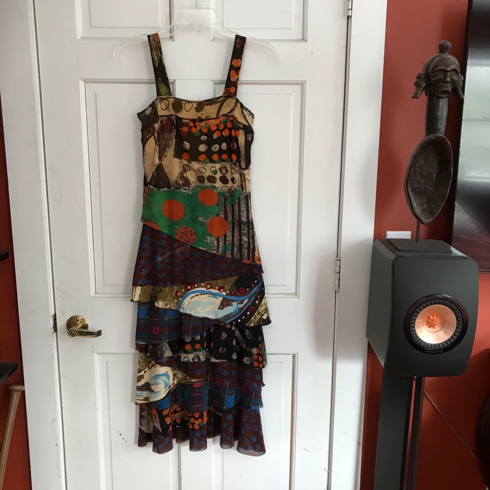 Fuzzi Ruffle Dress sz S